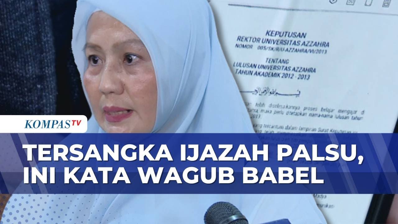 Wagub Babel Hellyana Tersangka Dugaan Ijazah Palsu: Saya Tidak Ada Niat Jahat | KOMPAS PAGI