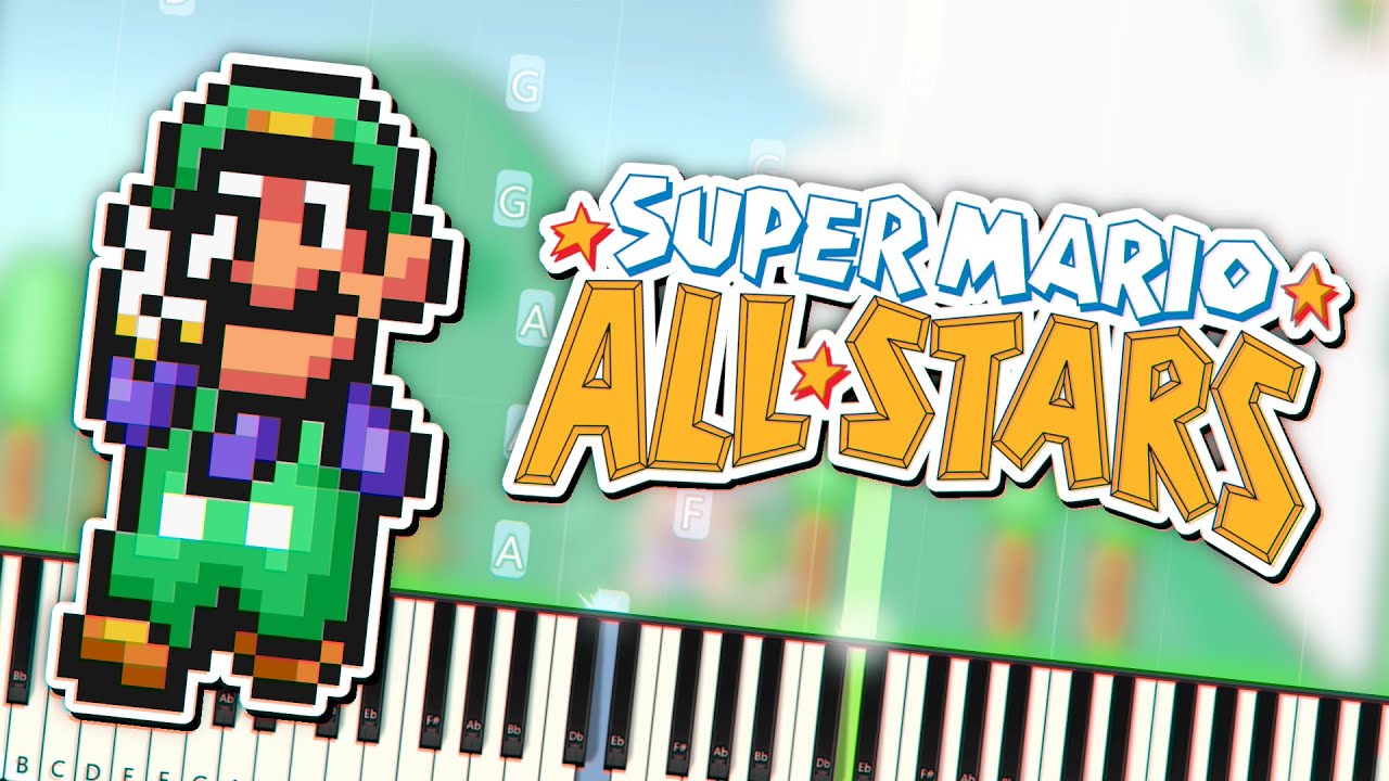 Super Mario Bros. The Lost Levels - Title (Super Mario All Stars) Piano Tutorial Synthesia