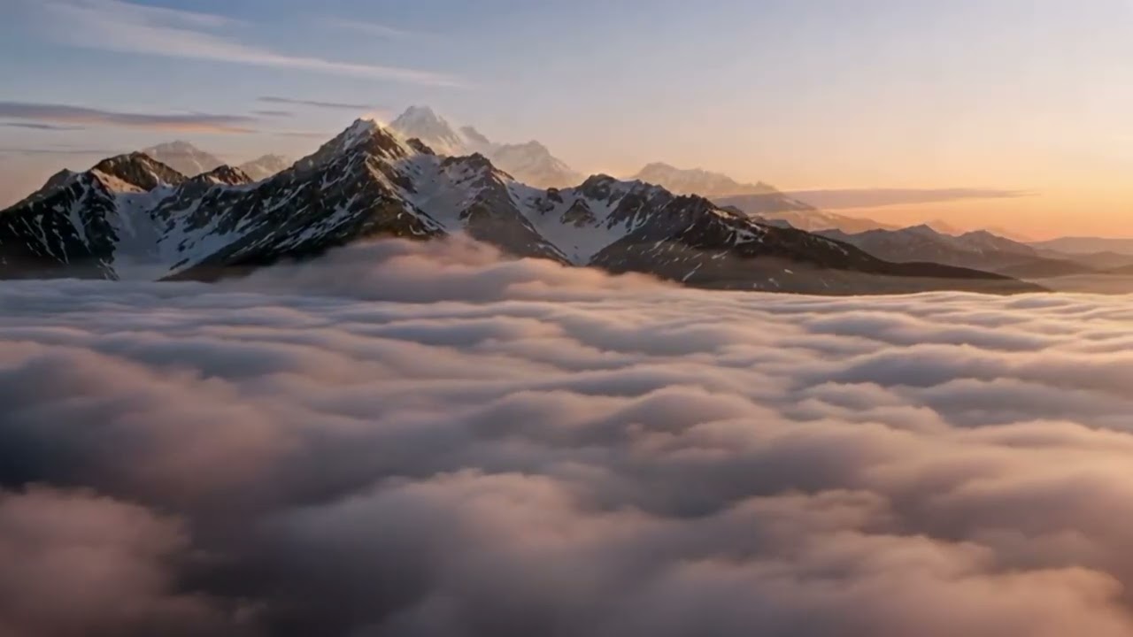 LoFi Over the Clouds | Mountain Sunrise Ambient Loop