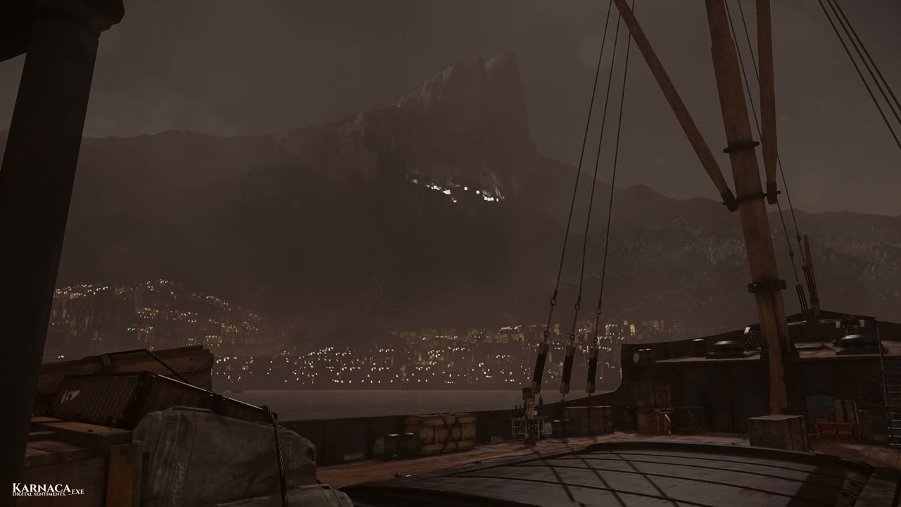 Dishonored 2 - Night Ship - ASMR - Ambient Music - 1H - #1#ambient #study #sea #watersounds