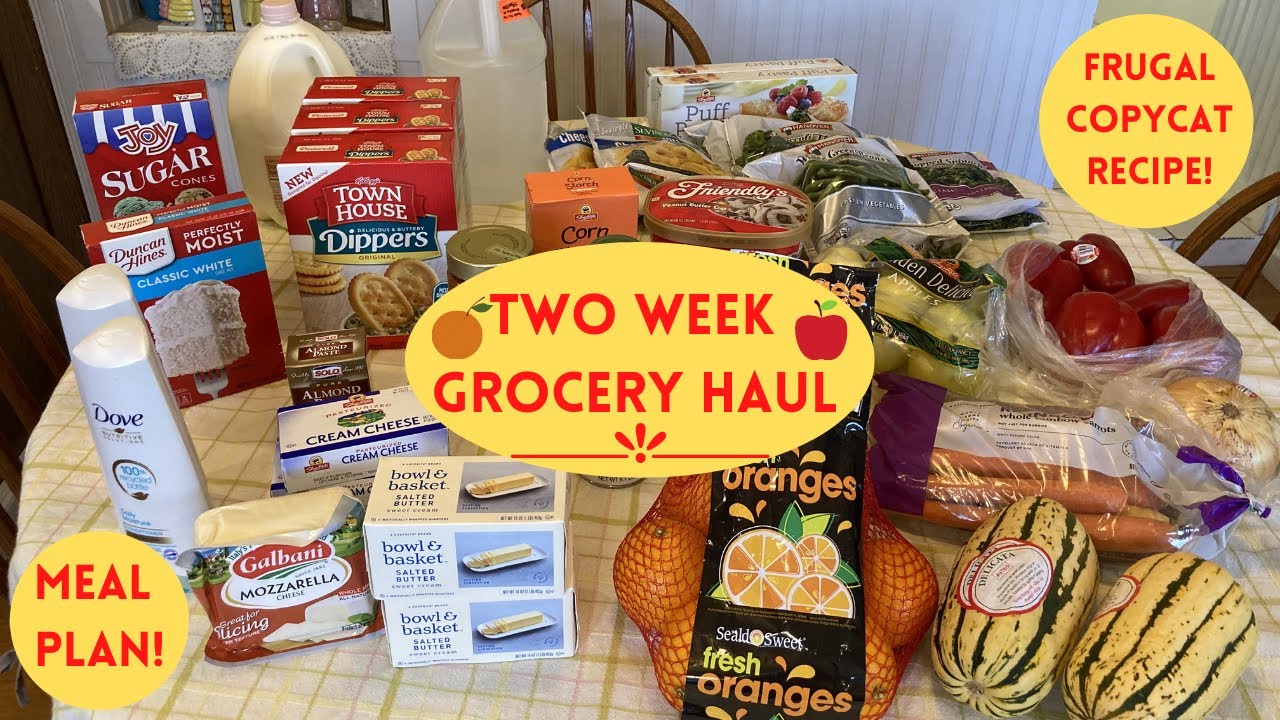 Two Week Grocery Haul / Meal Plan / Frugal Recipe