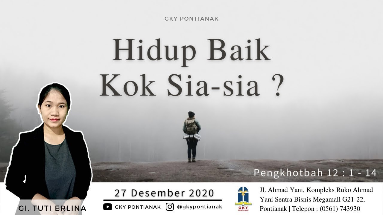 Kebaktian Umum GKY Pontianak 27 Desember 2020