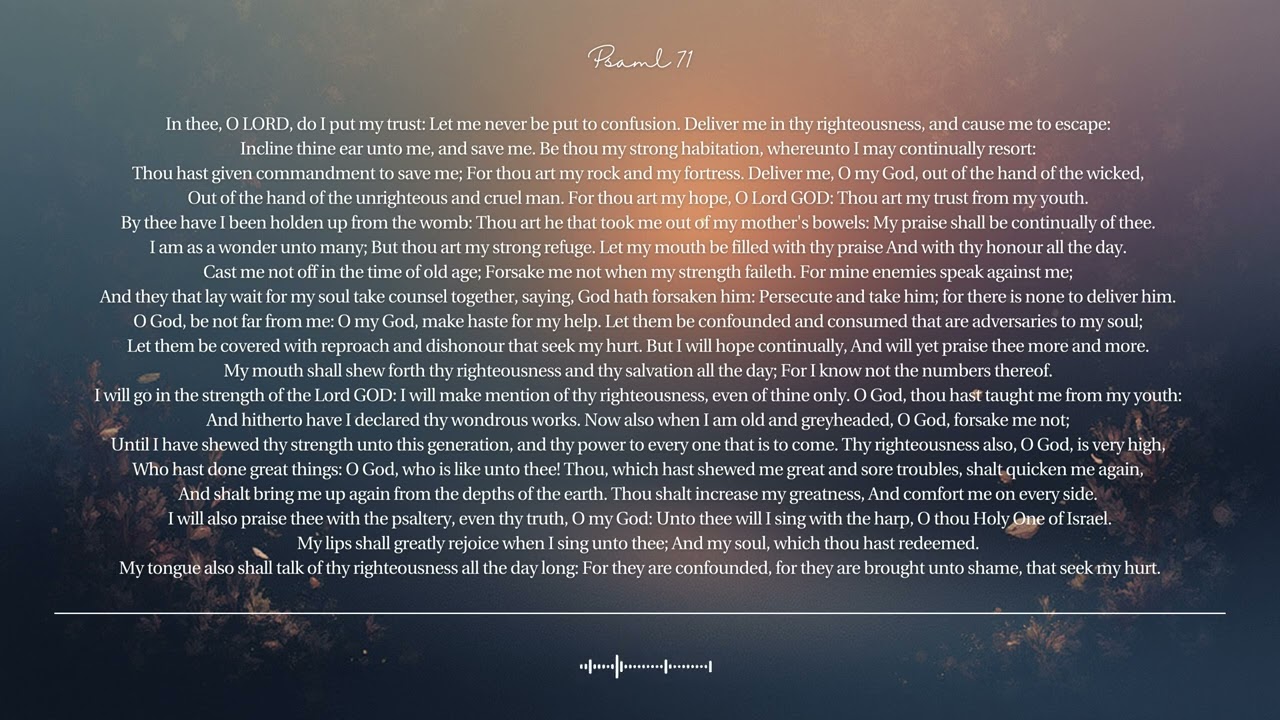 🌿 Psalm 71 | From My Youth | Bible Scripture Song CCM · Shuli Bible