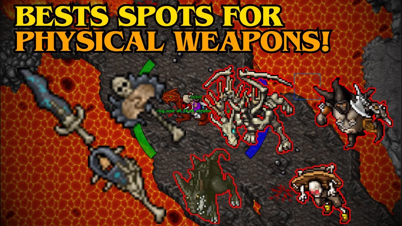 TIBIA - HUNTS PARA SE FAZER COM A SUA NOVA ARMA BIS DE FÍSICO PARA KNIGHTS