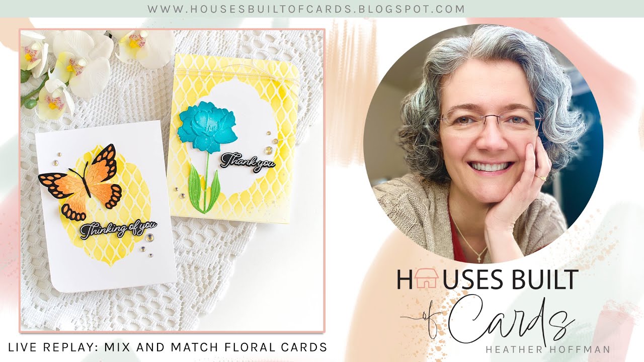 Mix and Match Floral and Stencil Cards