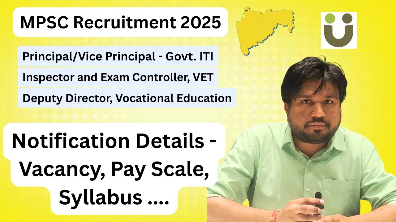 Pay Scale, Syllabus - Government ITI Principal/Vice Principal - Deputy Director, VE - MPSC Exam 2025