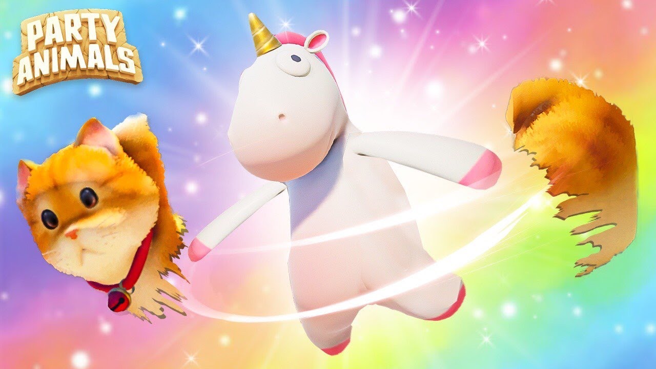 САМАЯ СМЕШНАЯ КООПЕРАТИВНАЯ ИГРА -СИЛА ЕДИНОРОЖКИ! - PARTY ANIMALS!