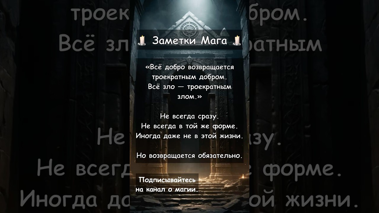 #магия #колдовство #карма #эзотерика #заметкимага #светлаямагия #осознанность #развитие #путьмага