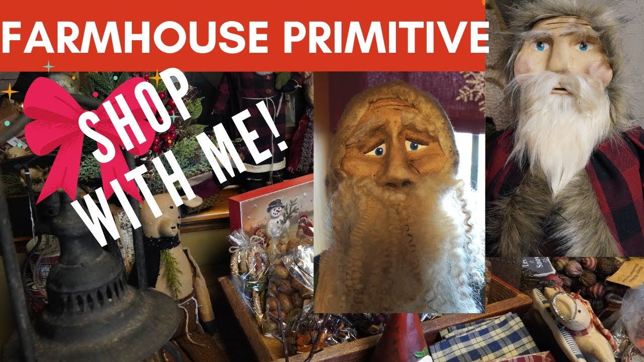 CHRISTMAS DECOR Farmhouse Primitive SHOP WITH ME 2020