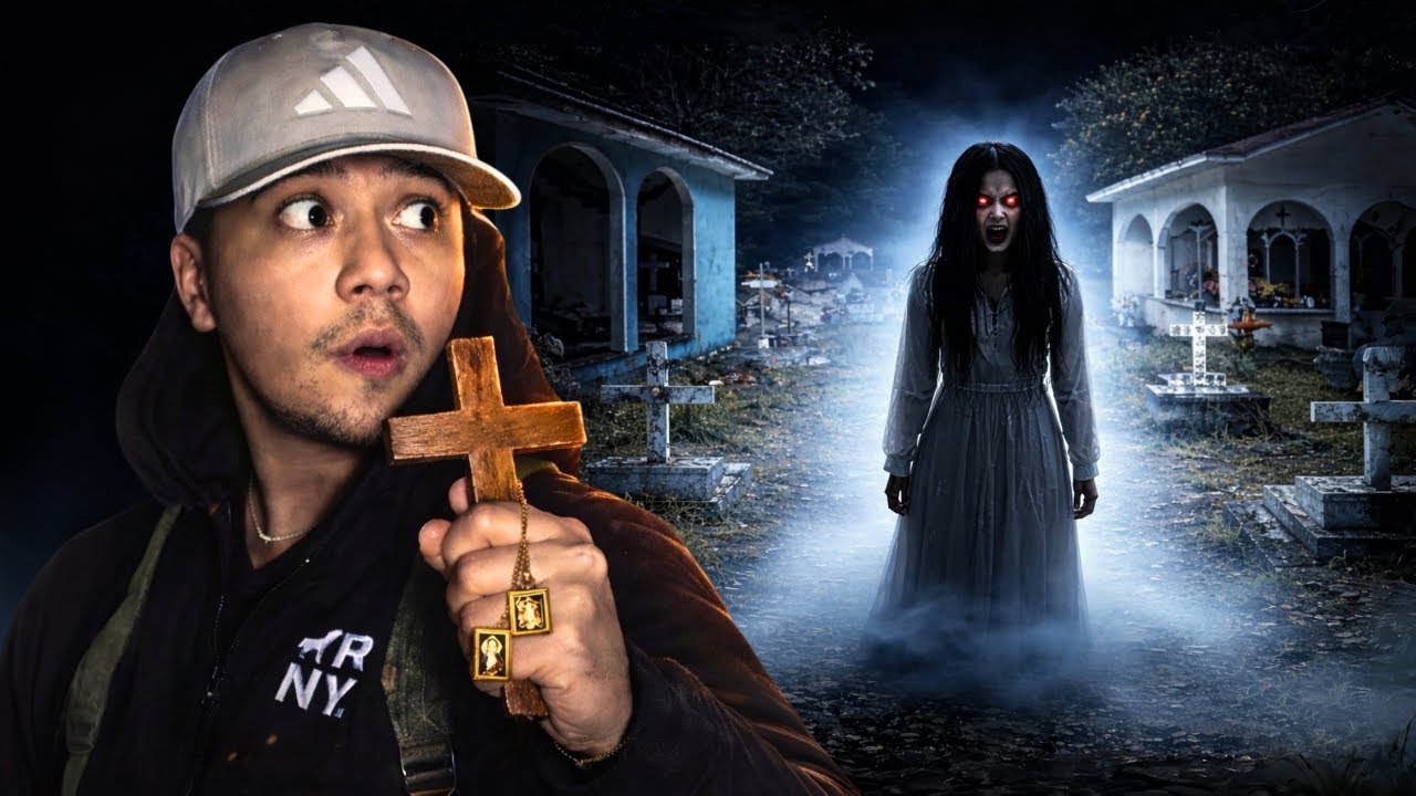 MUJER fantasma se me aparece en un CEMENTERIO abandonado a las 3:00AM! 