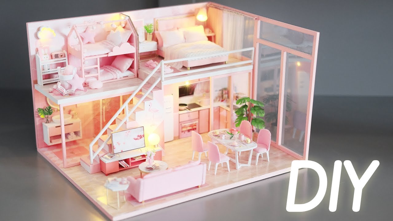 DIY Miniature Dollhouse Kit || Meeting Your Sweet - Duplex Apartment - Relaxing Satisfying Video