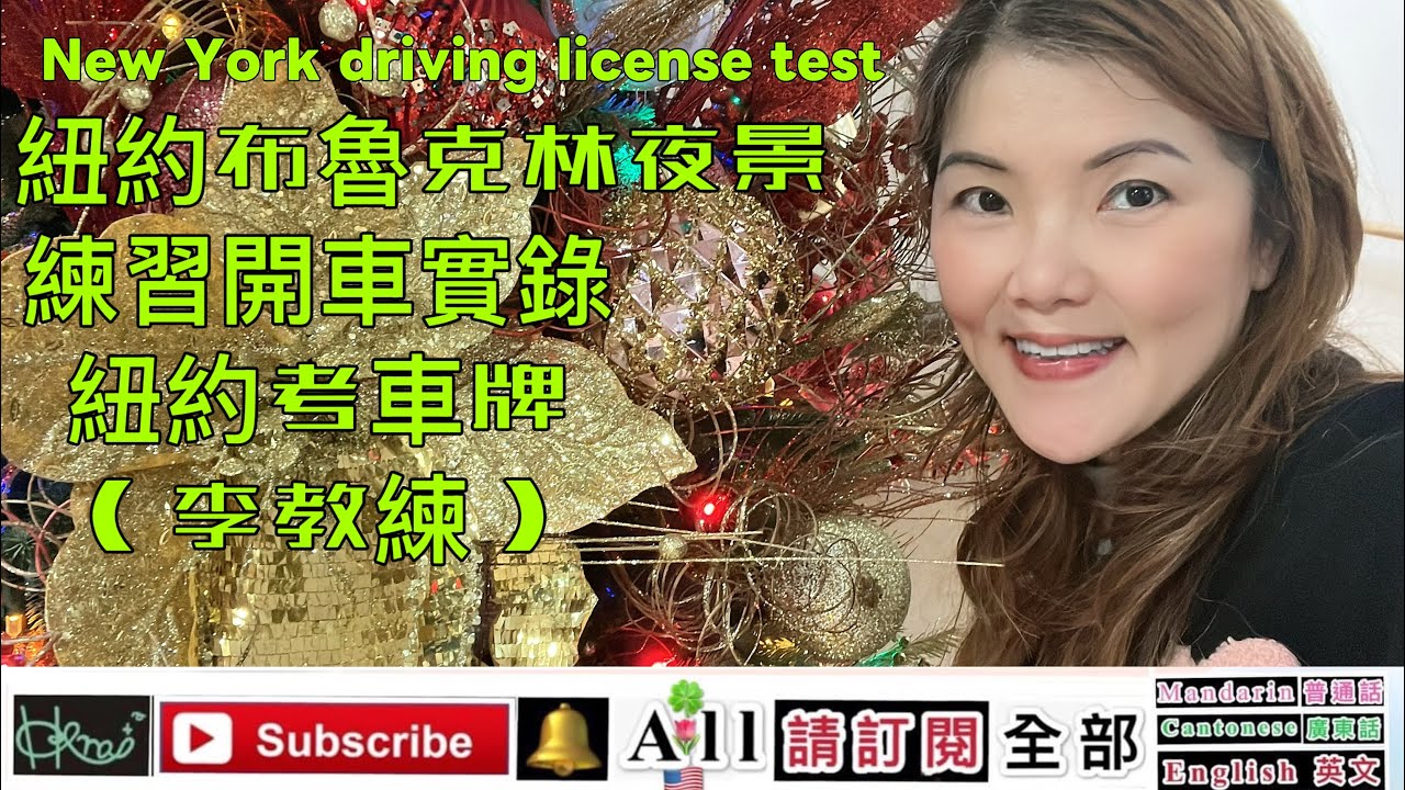     ［紐約夜景］學習紐約駕駛常識及技術*練習開車實錄，紐約考車牌*風景（李教練）［New York driving license test］*Forest，2/16/2026（🇺🇸,K2,F）