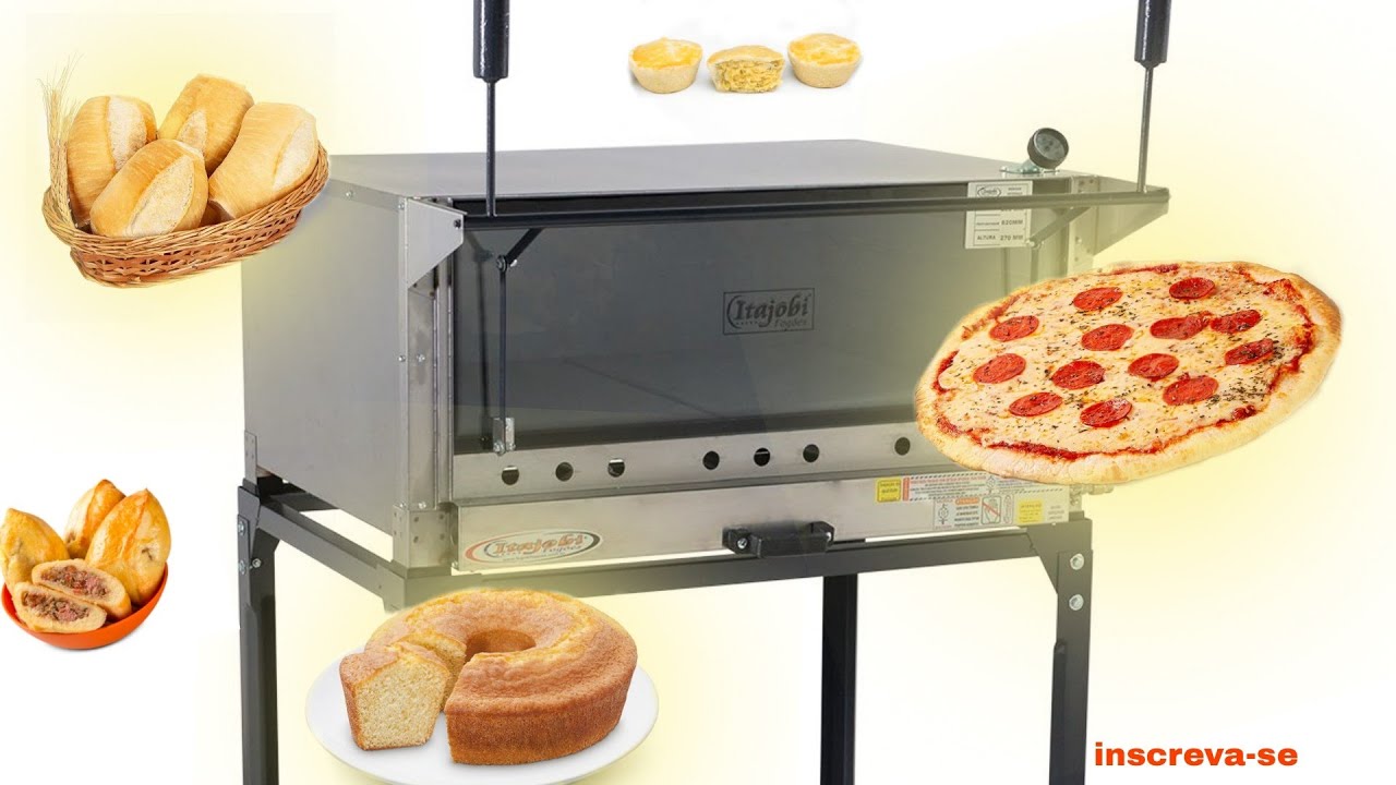 #forno como assar ,pizza,salgados e bolo em um forno industrial com pedra refratário .