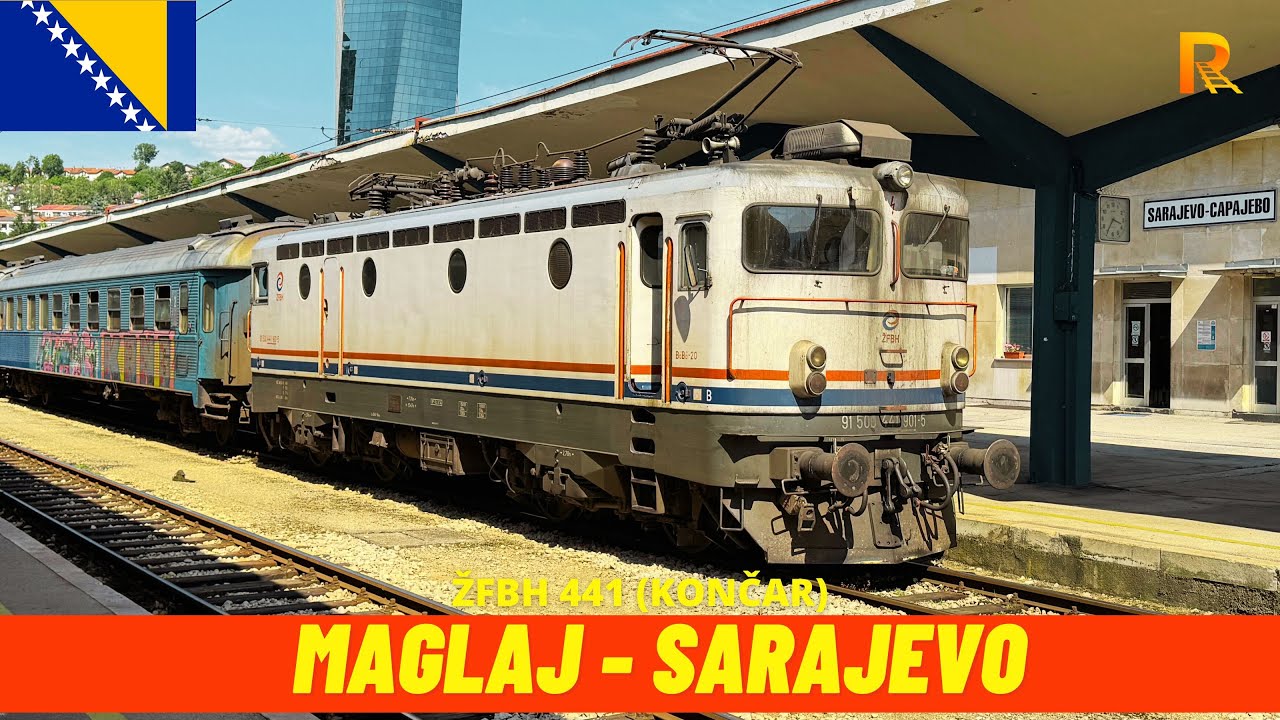 Cab Ride Maglaj - Sarajevo (Bosnia and Herzegovina, June 2025) train driver's view 4K