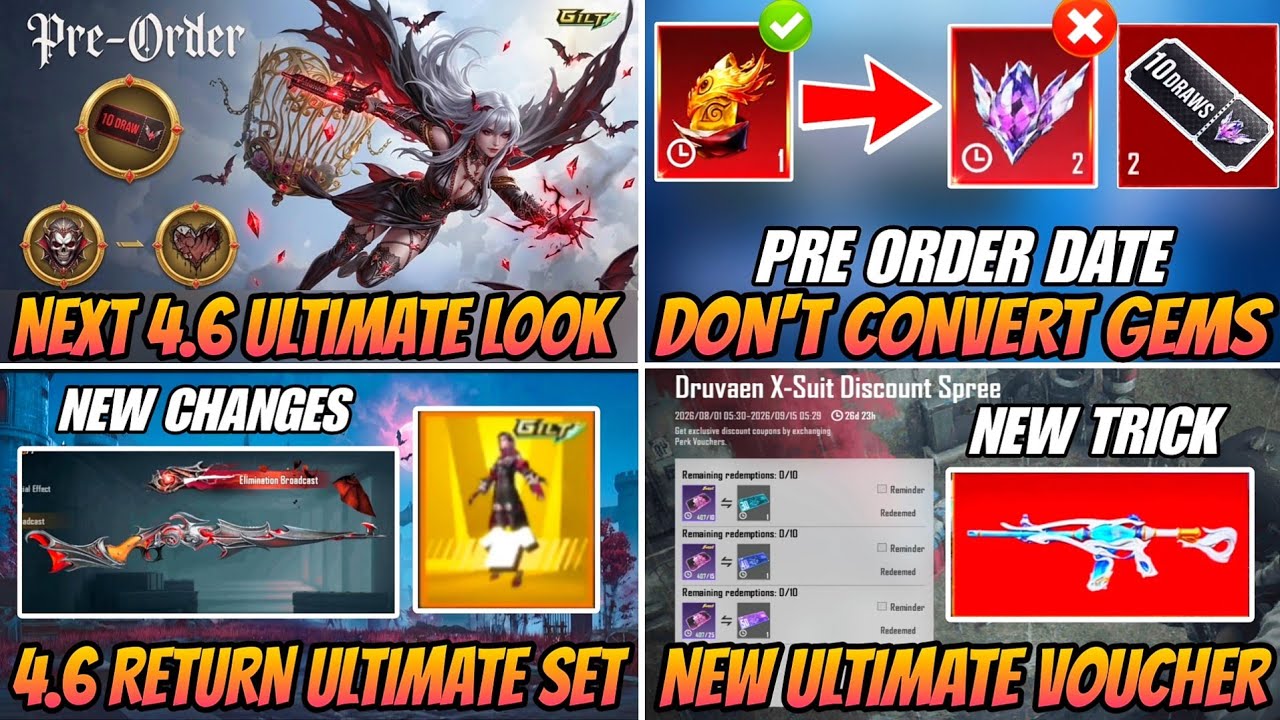 DON'T CONVERT GEMS |✅️ M416 TIDAL TRICK | 50UC VOUCHER 😱| 4.6 NEW ULTIMATE SET | RETURN ULTIMATE SET