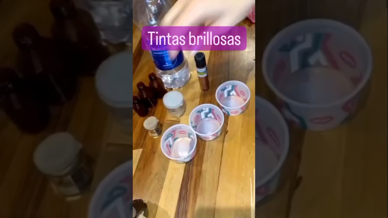 Tintas caseras con brillo. #tintas #brillo #recipe #casero #diy #tips #tutorial #ideas #alcohol