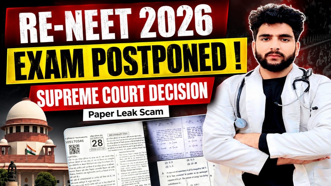 Re-NEET 2026 Exam Postponed | Supreme Court Final Decision on NEET Postponement | Re-NEET Paper Leak