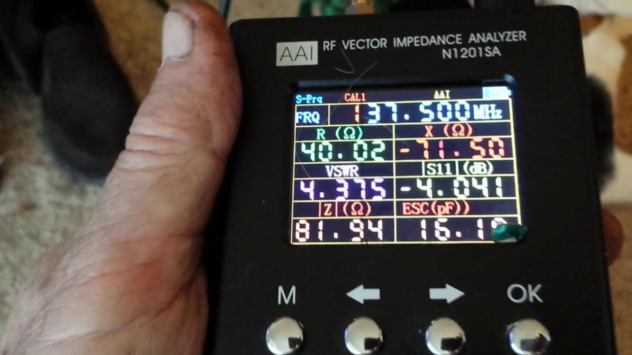 Sweeping Tram DB antenna, N1201SA vector impedance analyzer