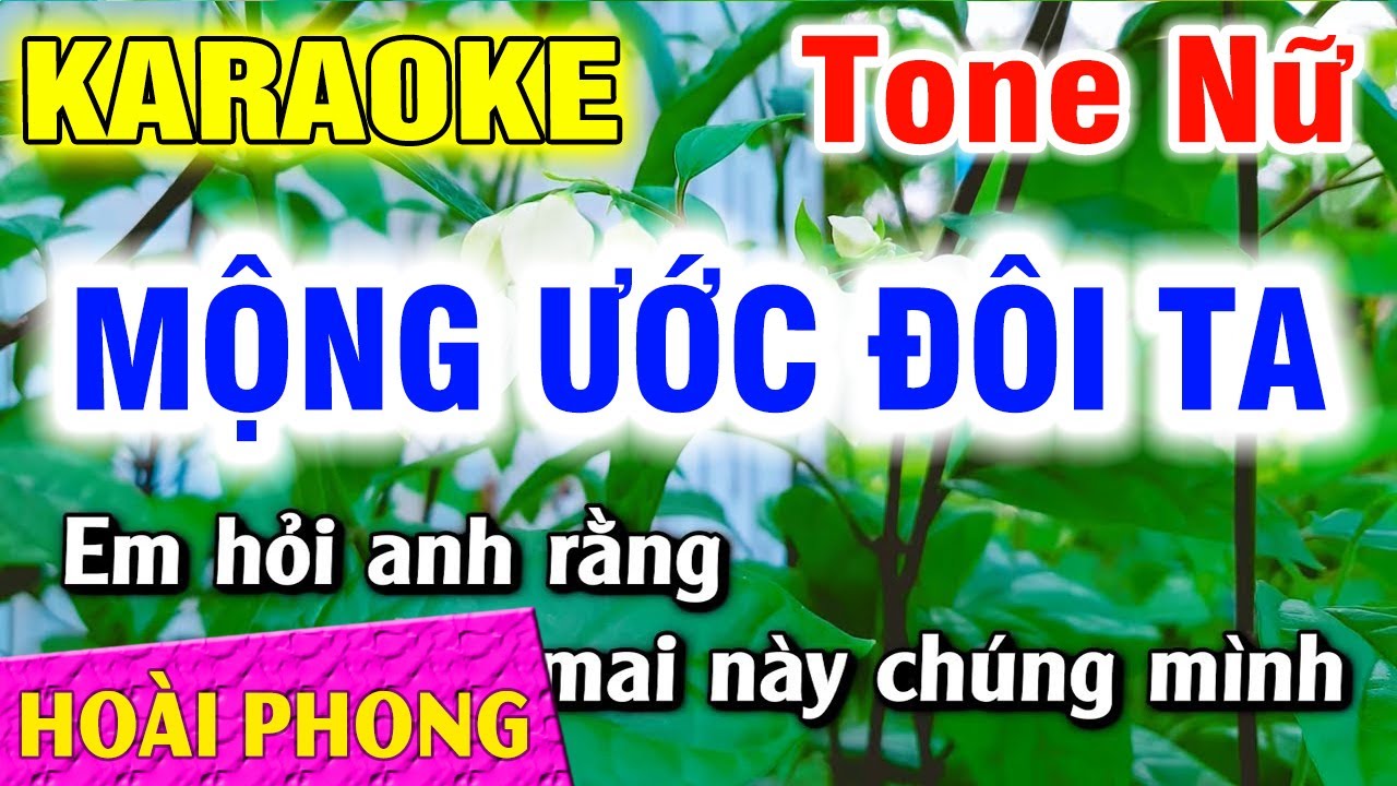 Karaoke Mộng Ước Đôi Ta Tone Nữ Nhạc Sống Mới | Hoài Phong Organ