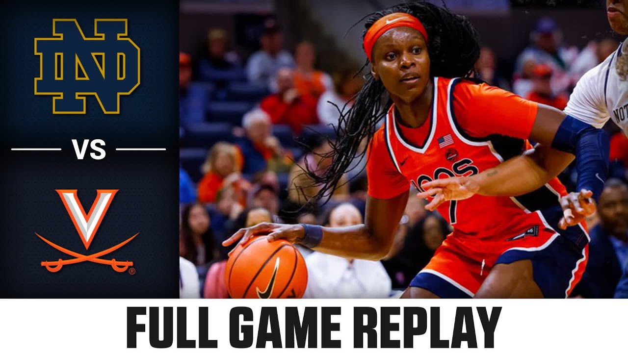 Notre Dame vs. Virginia Full Game Replay | 2025-26 ACC Women's Basketball