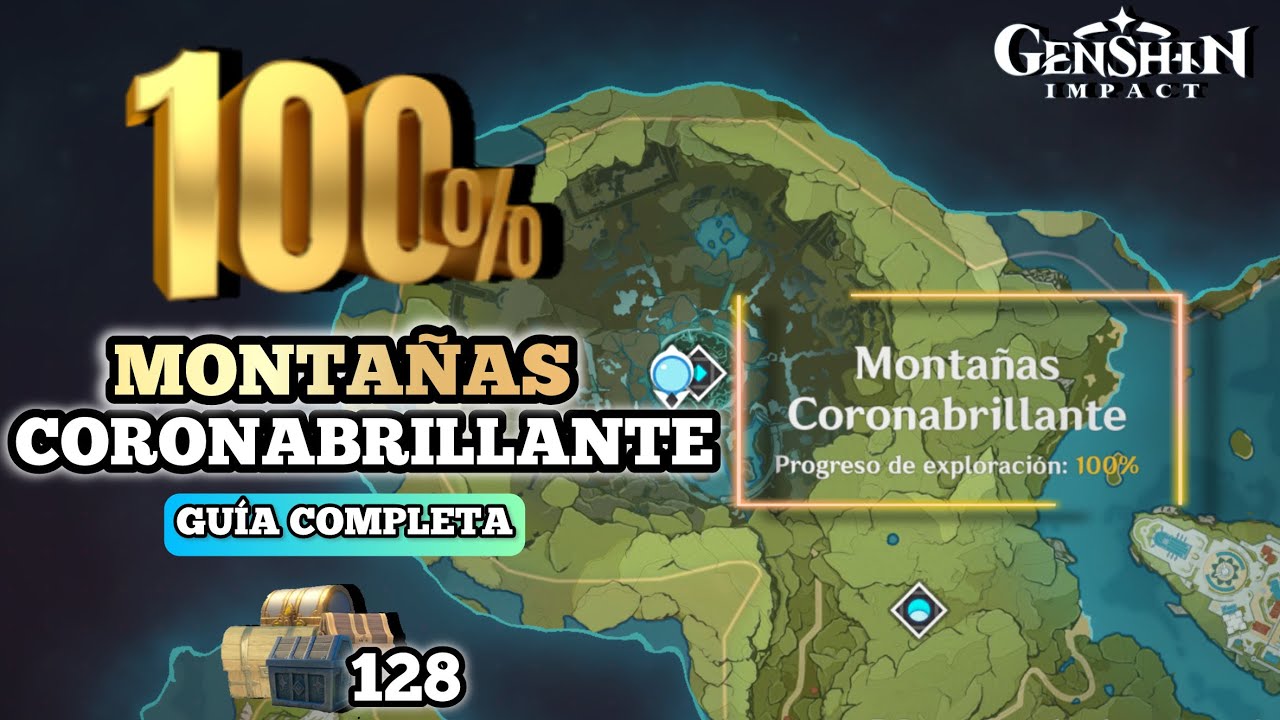 MONTAÑAS CORONABRILLANTE 100% | Todos los cofres de MONDSTADT 🧚🏻‍♂️ | Genshin Impact