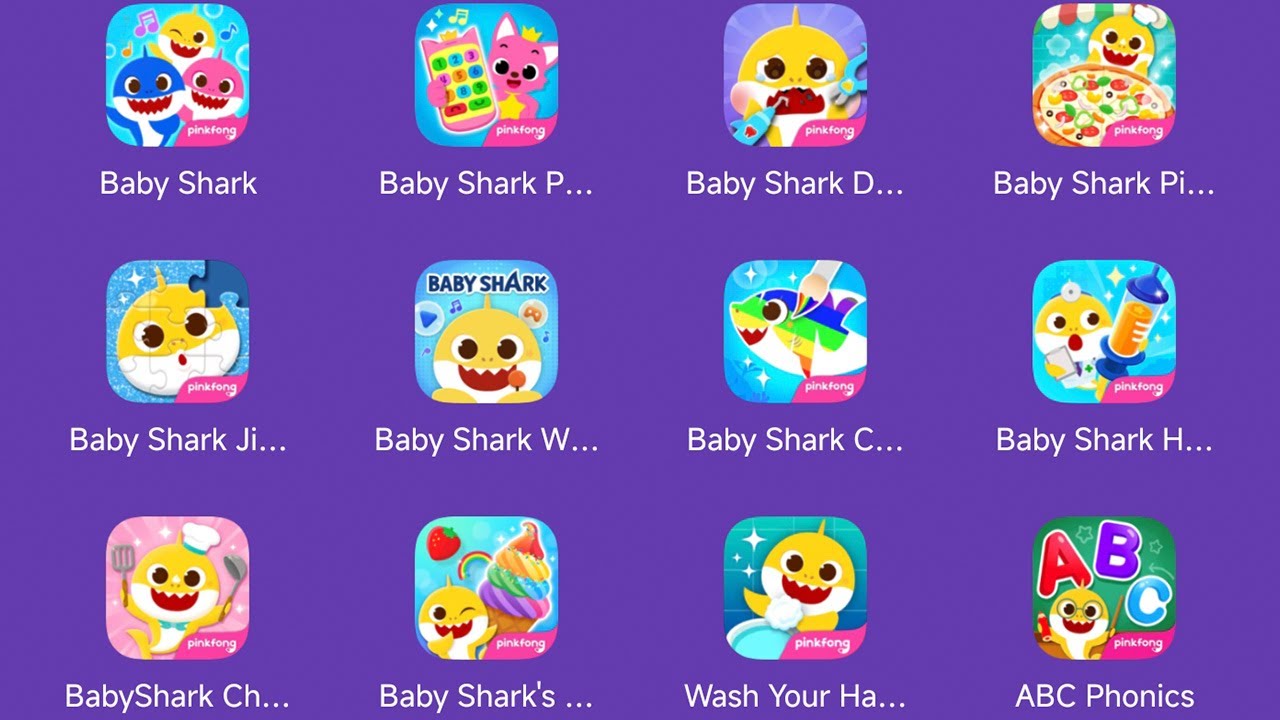Pinkfong Baby Shark,Baby Shark: Phone,Pizza Game,Dentist Play,Jigsaw Puzzle Fun,Baby Shark: World