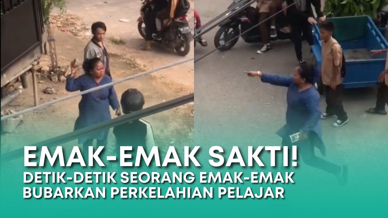 SAKTI! Ini Detik-detik Seorang Emak-emak Bubarkan Perkelahian Antar Pelajar | SonoraID