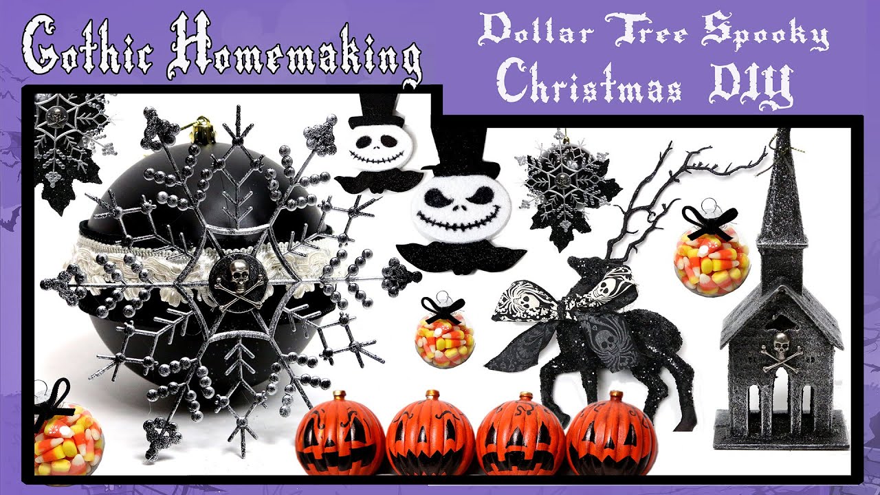 Dollar Tree Spooky Christmas DIY - Gothic Homemaking Presents