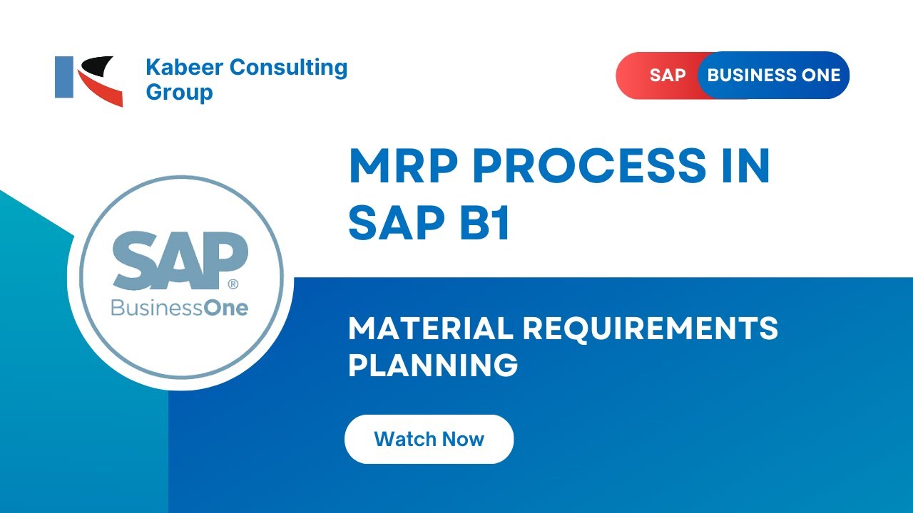 MRP Process in SAP B1 | Material Requirements Planning | SAP Business One #sap #mrp