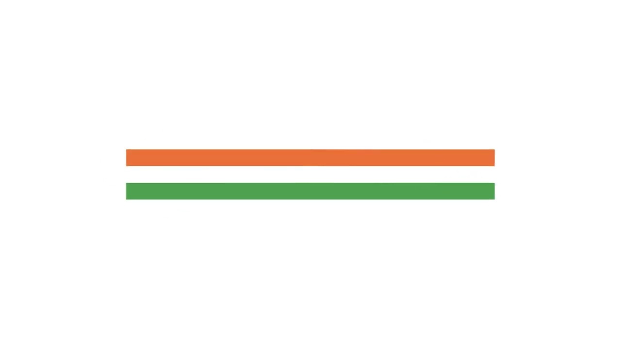 Long Rectangle in Indian Flag Colors Animation | Green Screen