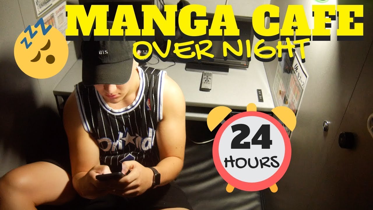 24 Hours In a Japanese Manga Cafe!
