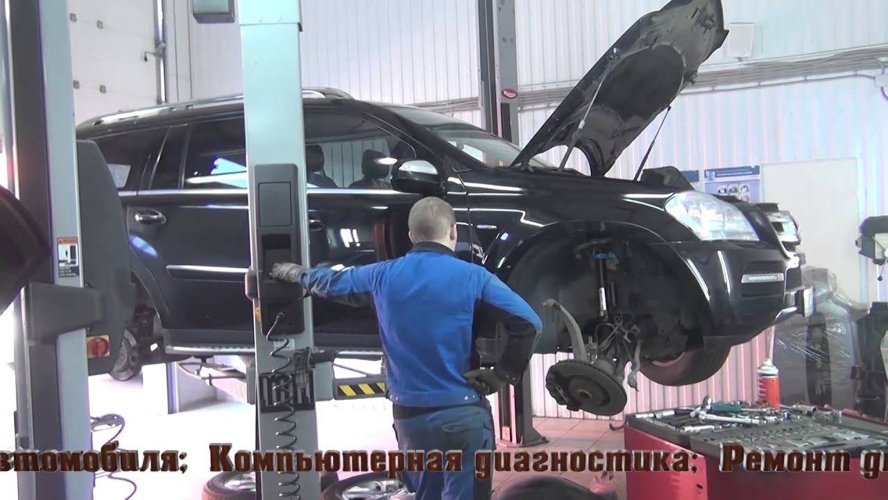 Замена правого переднего амортизатора на Mercedes Benz GL 350