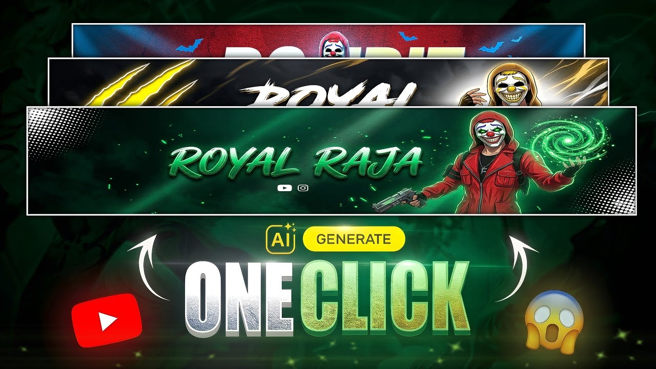 Create a Professional Gaming Banner with AI 😱| how to make professional banner 