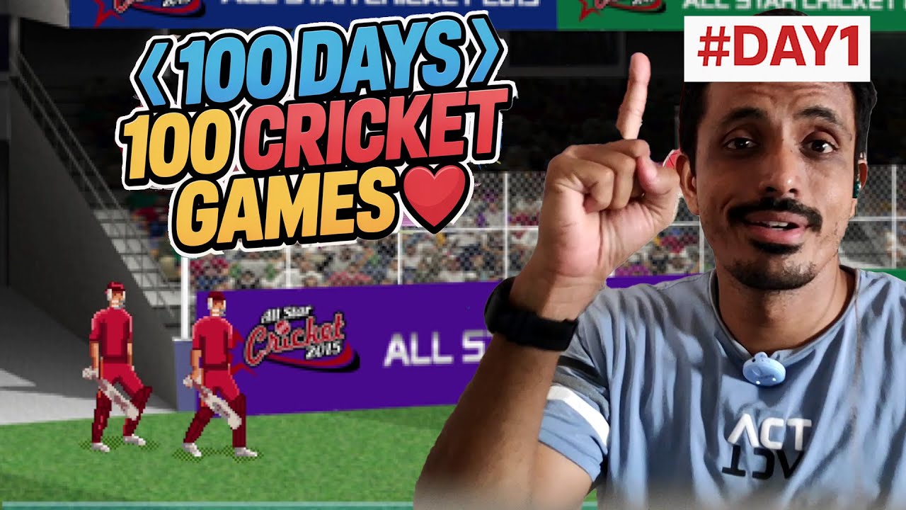 Day 1 - Hidden Cricket game from WCC 4 developer + Gameloft All star cricket | 100 days 100 Games