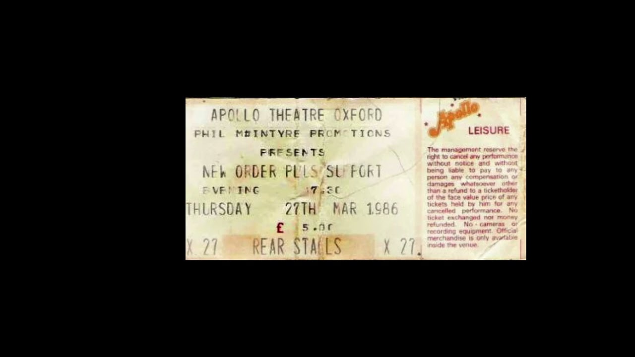New Order-Lonesome Tonight (Live 3-27-1986)
