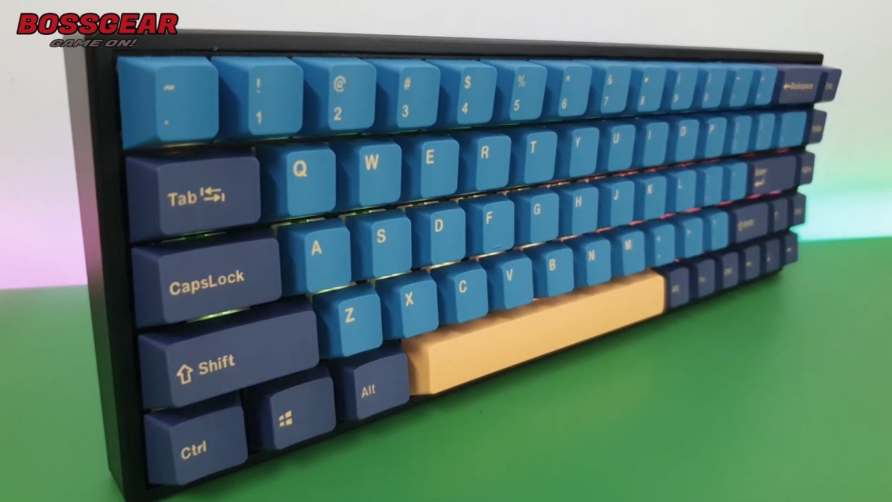 Kit ph&iacute;m cơ Custom F68 RGB 3 Modes + MMD PANDA Swich + Parrot PBT Double shot Keycaps