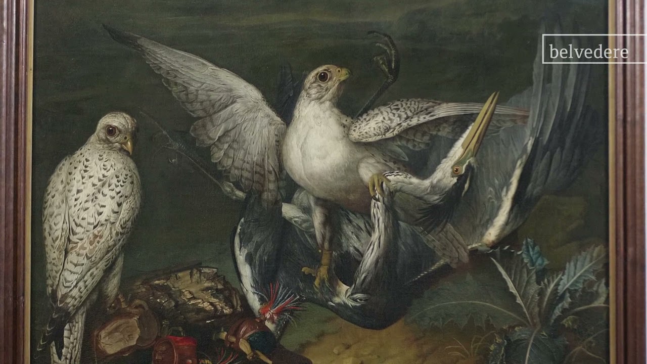 Curator's Favourite #18: Philipp Ferdinand de Hamilton – Weiße Jagdfalken mit einem Fischreiher