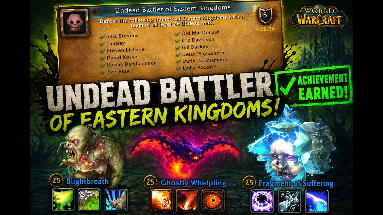 Undead Battler of Eastern Kingdoms Guide Easy Pet Team