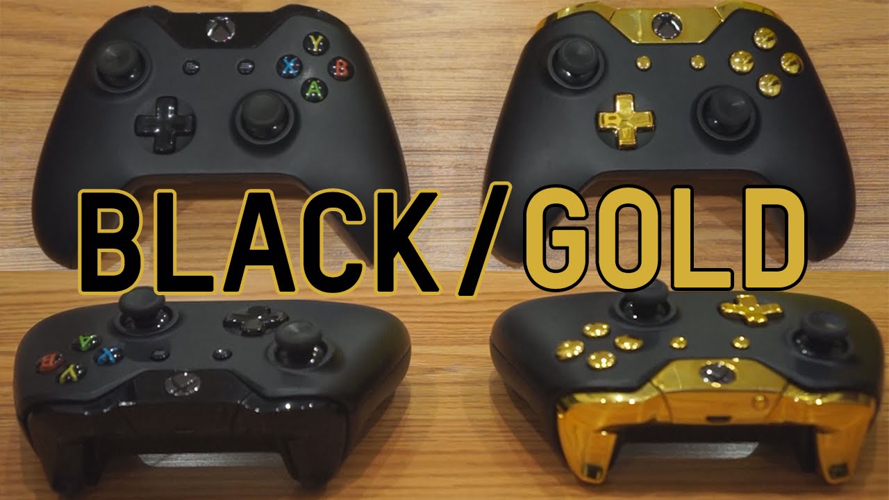 BLACK/CHROME GOLD XBOX ONE CONTROLLER