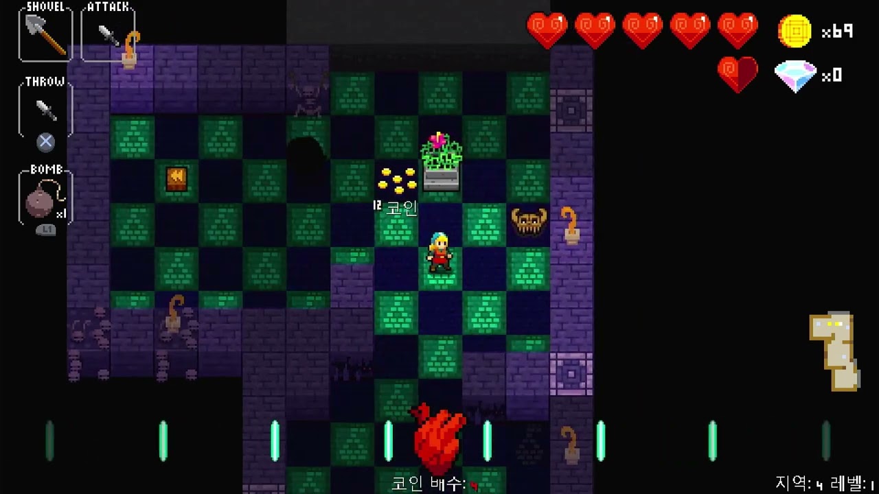 크립트 오브 더 네크로댄서 : 🔴20 - 케이던스/지역 4 도전, 첫 클리어 성공! | PlayREC