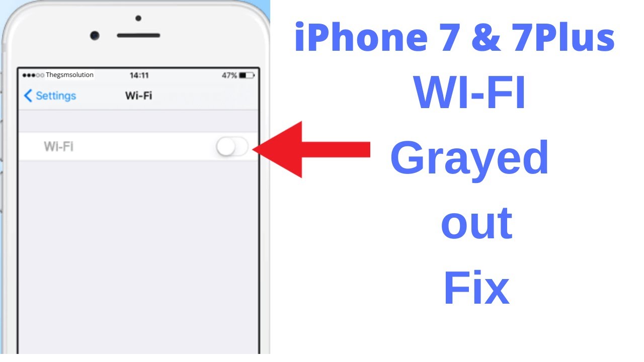 iPhone 7,7 Plus wifi greyed out 2021! Fix Wifi won’t turn on iPhone 7 & 7Plus.