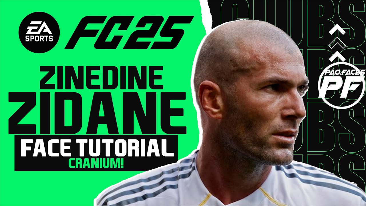 EA FC 25 ZINEDINE ZIDANE FACE CRANIUM -  Pro Clubs Face Creation  CAREER MODE  LOOKALIKE REAL MADRID