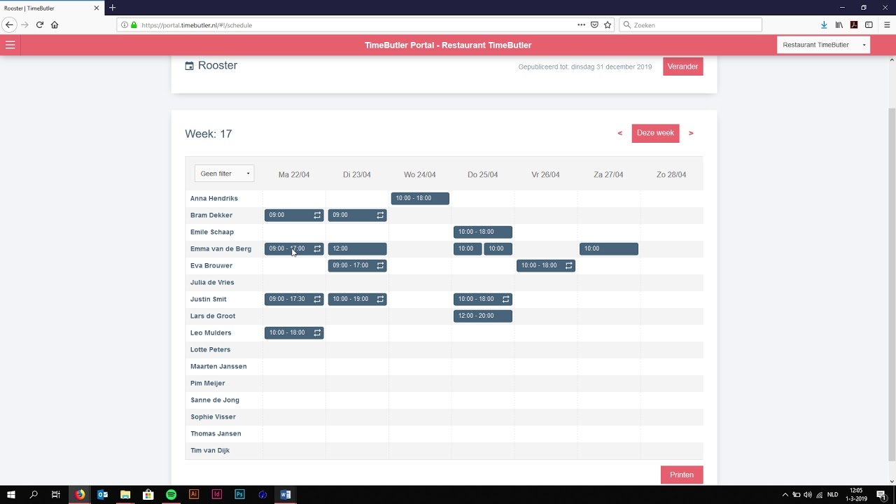 Continurooster Timebutler