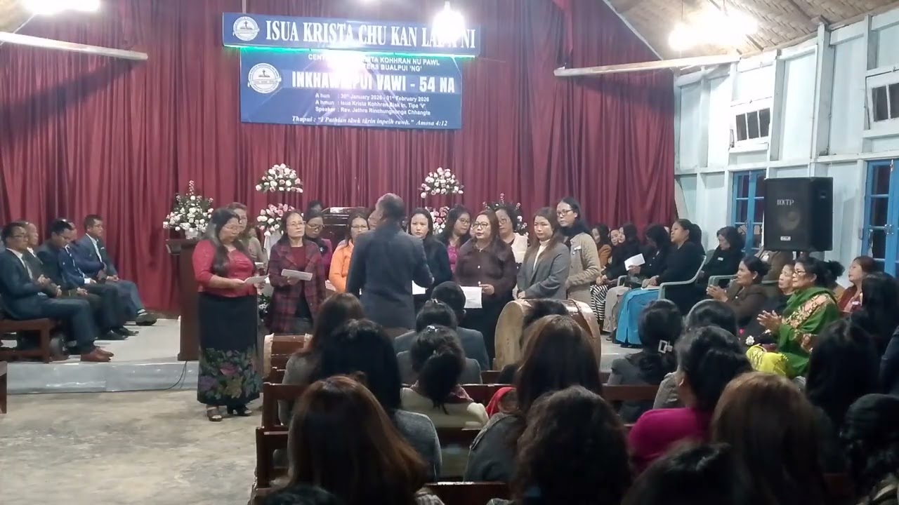 Central ISUA Krista kohhran Ebenezer tualchhung Inkhawmpui vawi-54 na zaipawl te