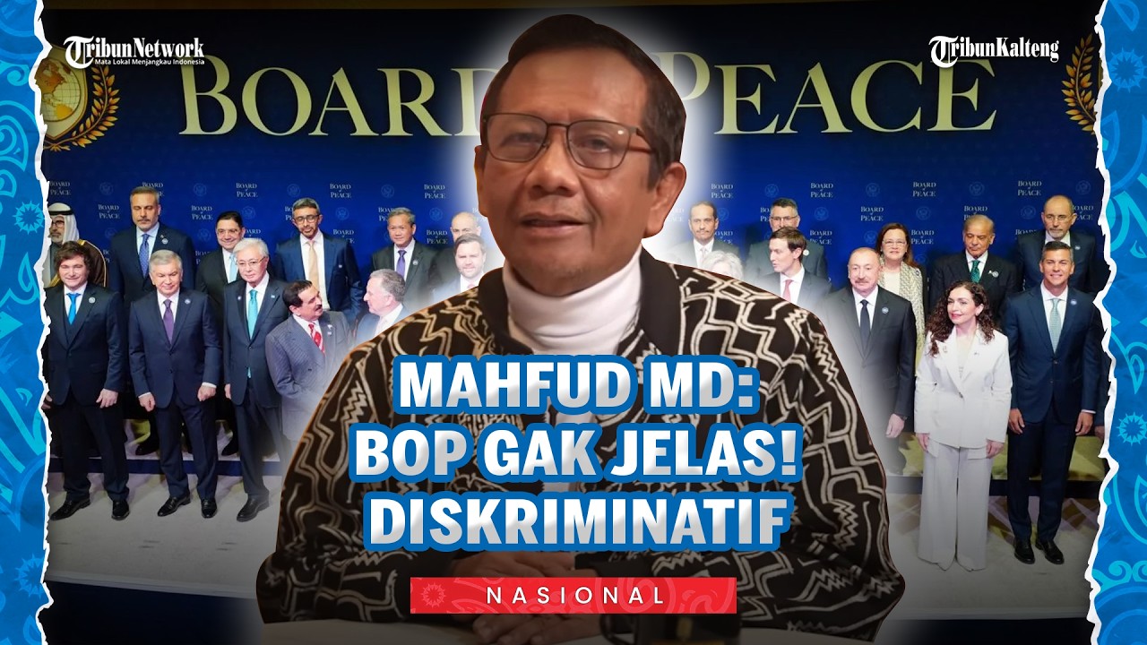 Mahfud MD Kritik BoP Diskriminatif: Gak Jelas, Mau Buat Perdamaian Tapi Palestina Gak Boleh Ikut