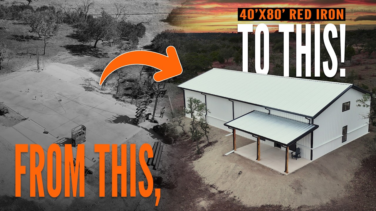 Watch a 40x80 Metal Building Transform in Minutes! | Man Cave Shell | WolfSteel Buildings