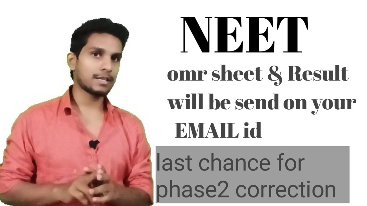 Neet result OMRsheet |NEET Scorecard on email id neet update and correction