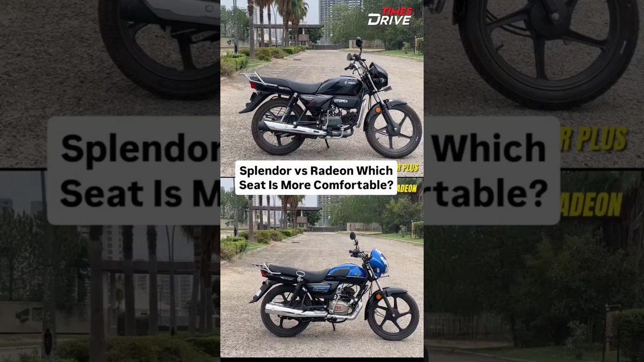 Hero Splendor Plus vs TVS Radeon | Which Has the Better Seat? Times Drive Green #shorts