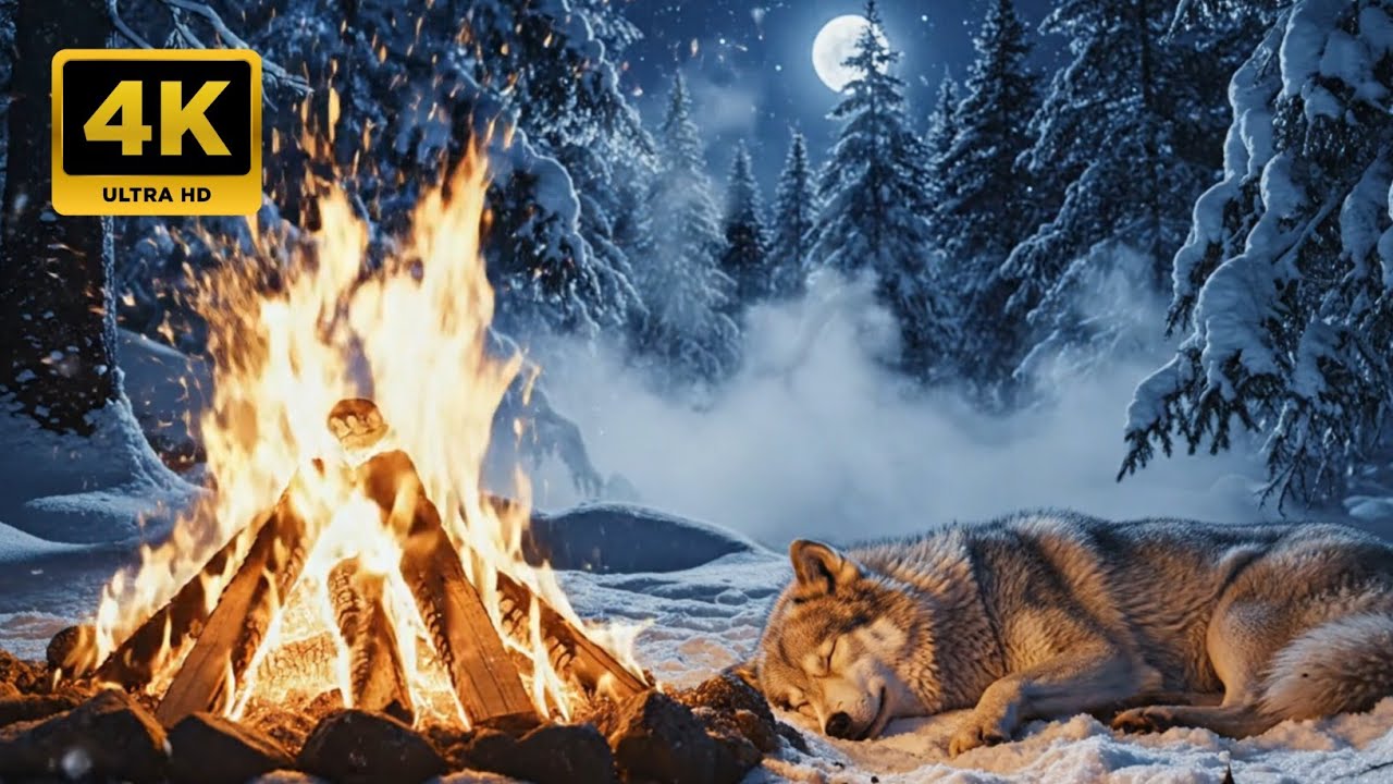 🔥🔥 Crackling Fire ASMR + Flowing River 💧🌲 | Stress Relief & Sleep