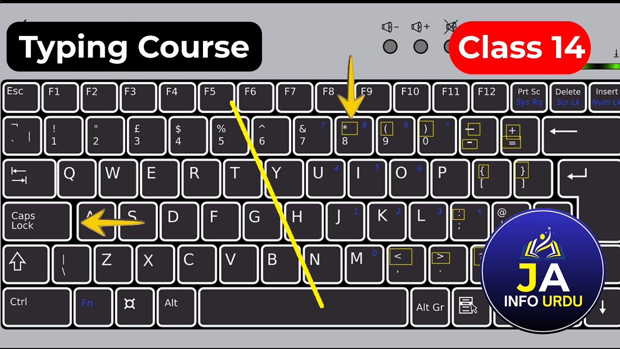 English Urdu Typing Class 14 | Learn Typing from Zero | Beginners Tutorial